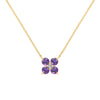 Greenwich 4 Amethyst & Diamond Necklace in 14k Gold (February)