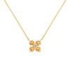 Greenwich 4 Citrine & Diamond Necklace in 14k Gold (November)