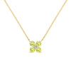 Greenwich 4 Peridot & Diamond Necklace in 14k Gold (August)