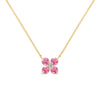 Greenwich 4 Pink Tourmaline & Diamond Necklace in 14k Gold (October)