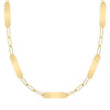 Large 5 Nameplate Necklace on Adelaide in 14k Gold