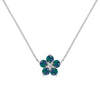 The Vault: Greenwich Flower Alexandrite & Diamond Necklace, White Gold Size Large