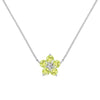 Greenwich Flower Peridot & Diamond Necklace in 14k Gold (August)