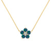Greenwich Flower Alexandrite & Diamond Necklace in 14k Gold (June)