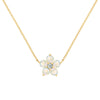 Greenwich Flower Opal & Diamond Necklace in 14k Gold (October)