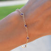 Bayberry 7 Amethyst Bracelet in 14k Gold (February)