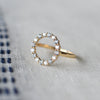 Personalized Rosecliff Circle Birthstone Ring in 14k Gold