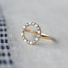 Personalized Rosecliff Circle Birthstone Ring in 14k Gold