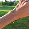 Bayberry 7 Peridot Bracelet in 14k Gold (August)