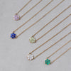 Personalized Rosecliff Birthstone Mini Necklace in 14k Gold