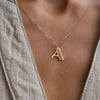 Essex Letter A Pendant in 14k Gold