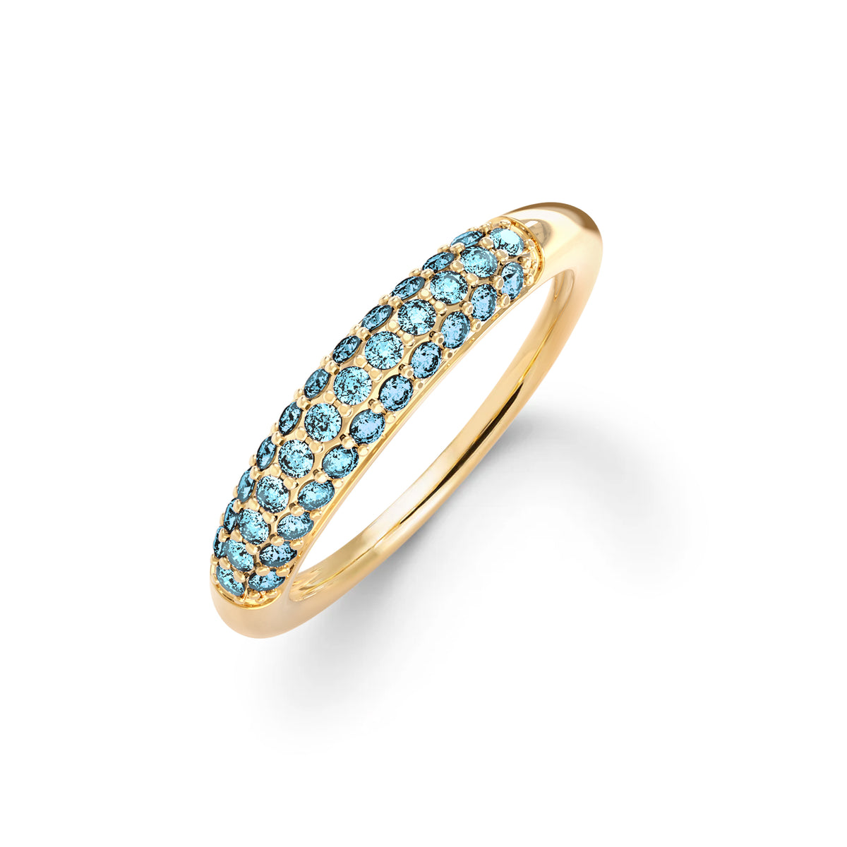 Adelaide Pavé Glacier Diamond Ring in 14k Gold (March)