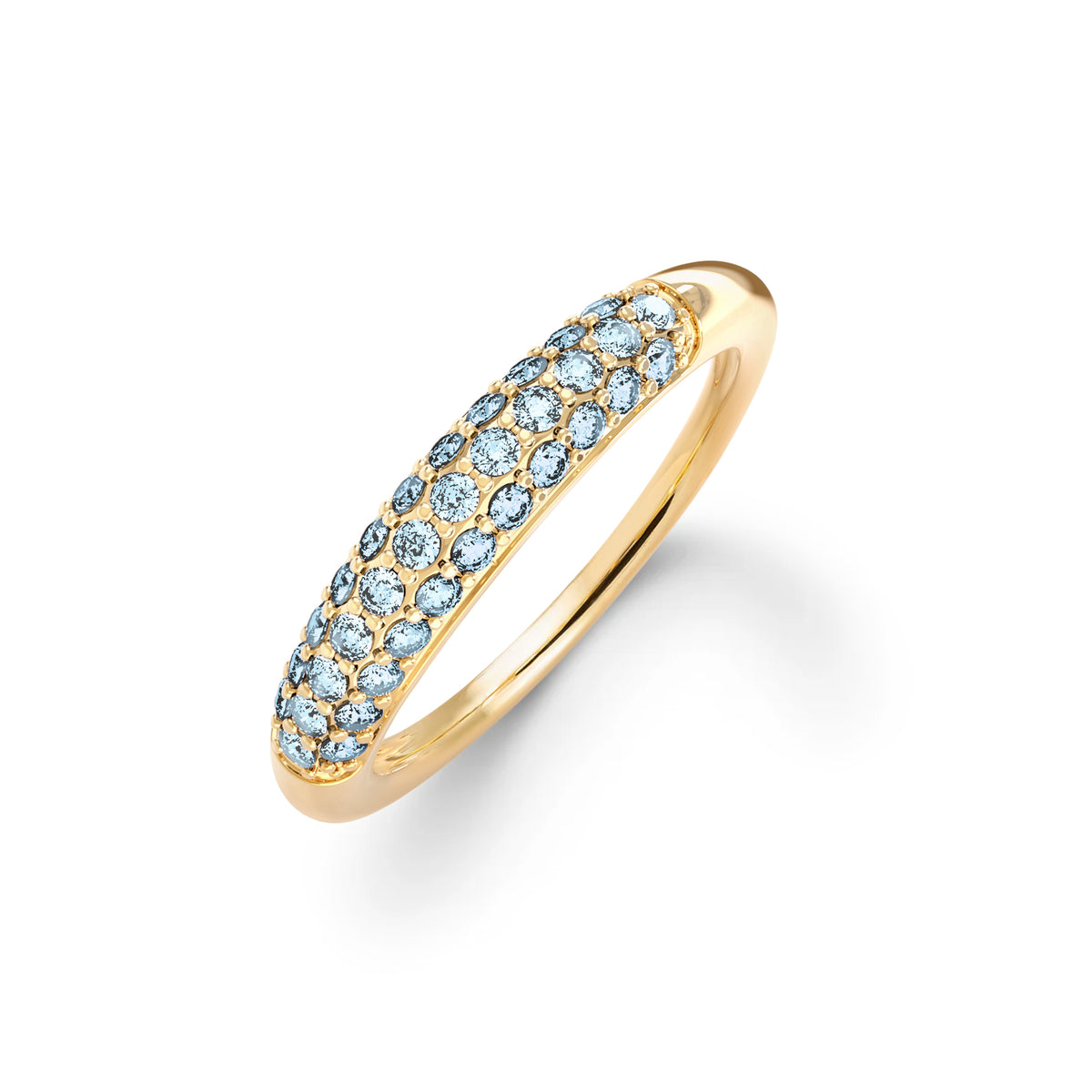 Adelaide Pavé Glacier Diamond Ring in 14k Gold (March)