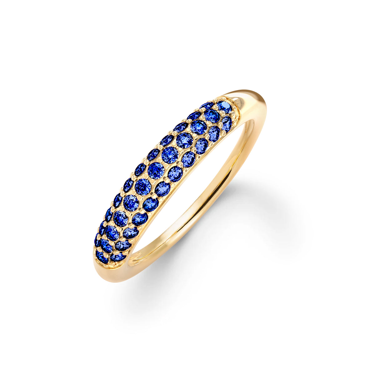 Adelaide Pavé Sapphire Ring in 14k Gold (September)