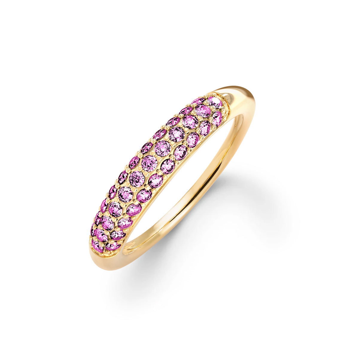 Adelaide Pavé Peony Diamond Ring in 14k Gold