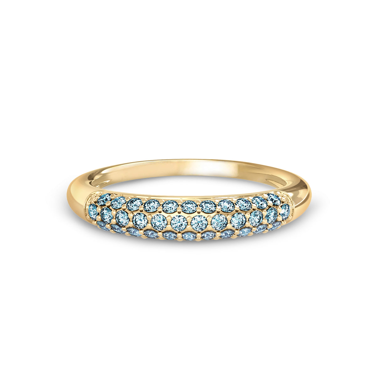 Adelaide Pavé Glacier Diamond Ring in 14k Gold (March)
