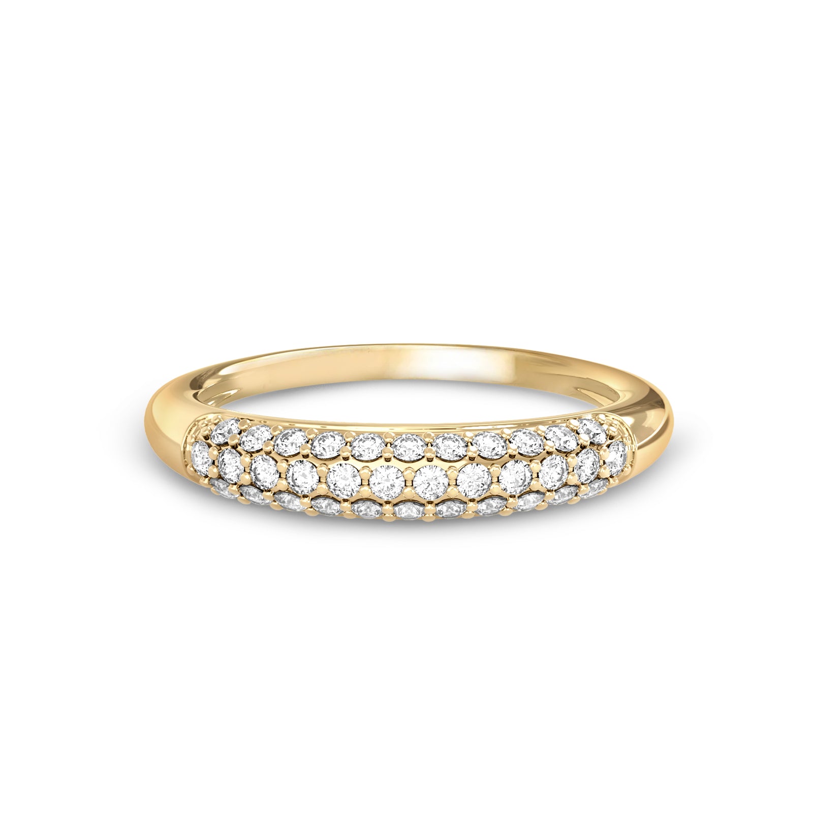 Adelaide Pavé Birthstone Ring in 14k Gold
