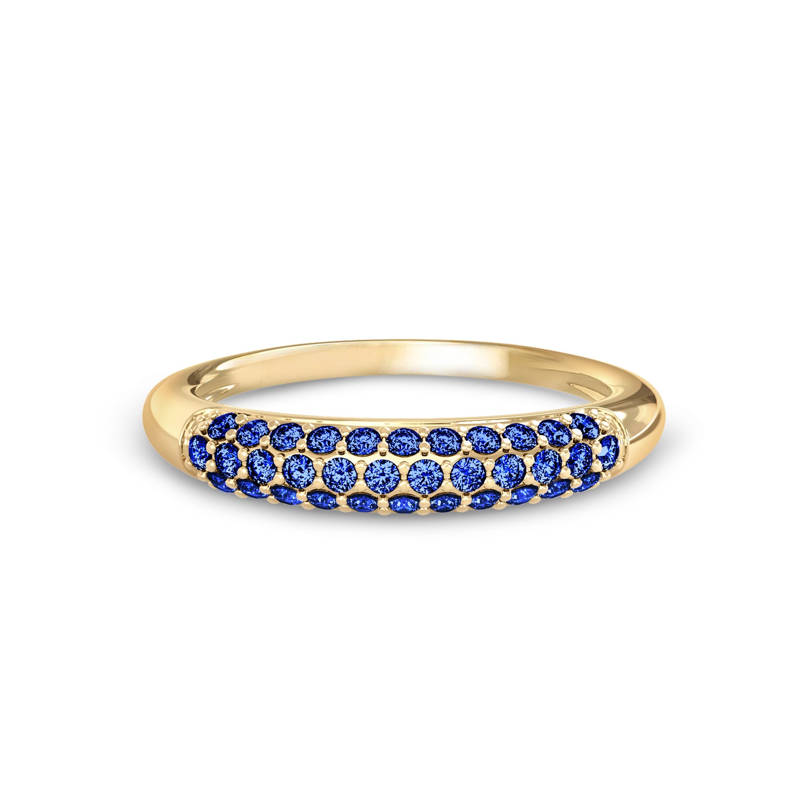 Adelaide Pavé Sapphire Ring in 14k Gold (September)