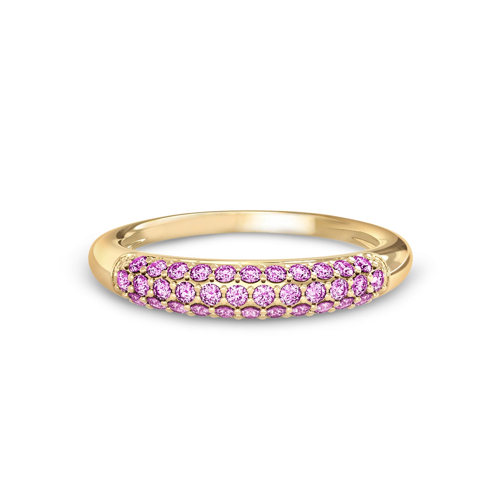 Adelaide Pavé Peony Diamond Ring in 14k Gold