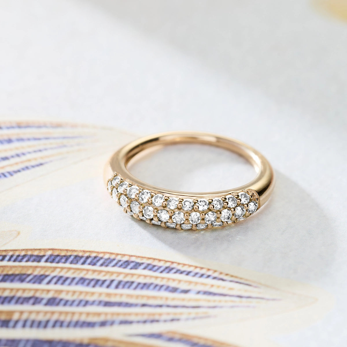 Adelaide Pavé Diamond Ring in 14k Gold