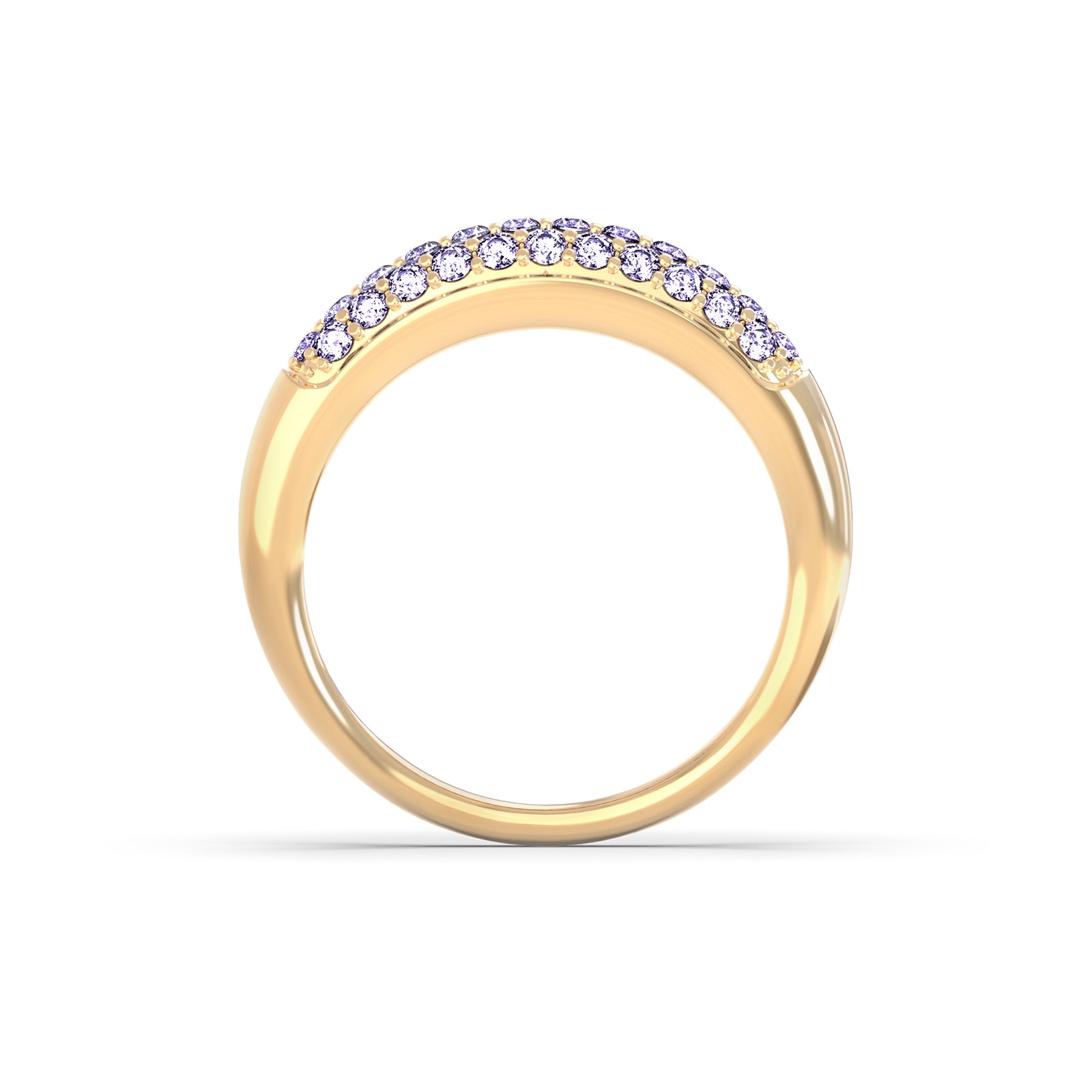 Adelaide Pavé Lavender Sapphire Ring in 14k Gold (February)