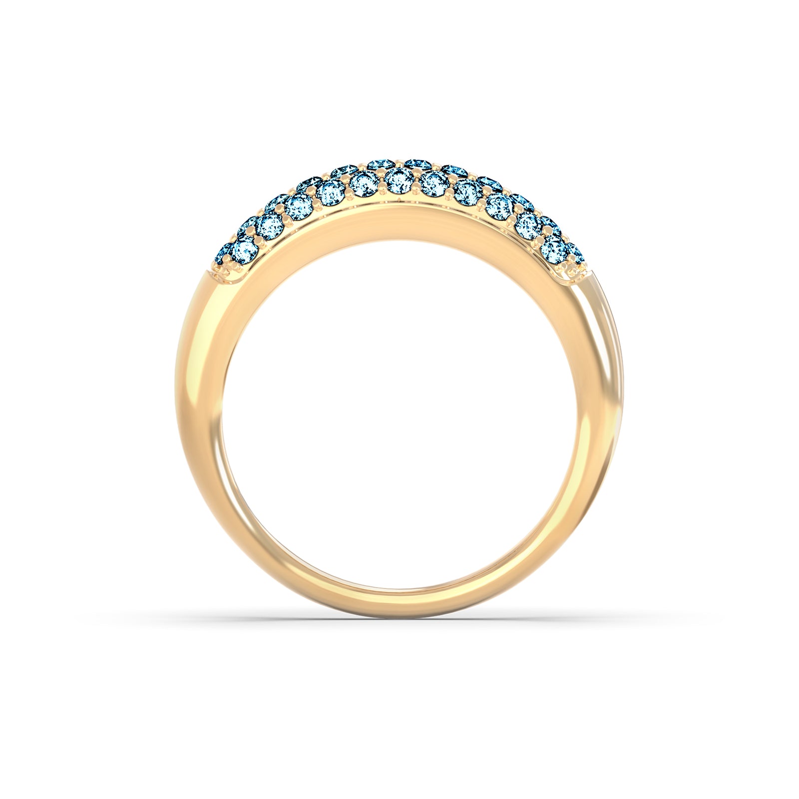 Adelaide Pavé Glacier Diamond Ring in 14k Gold (March)