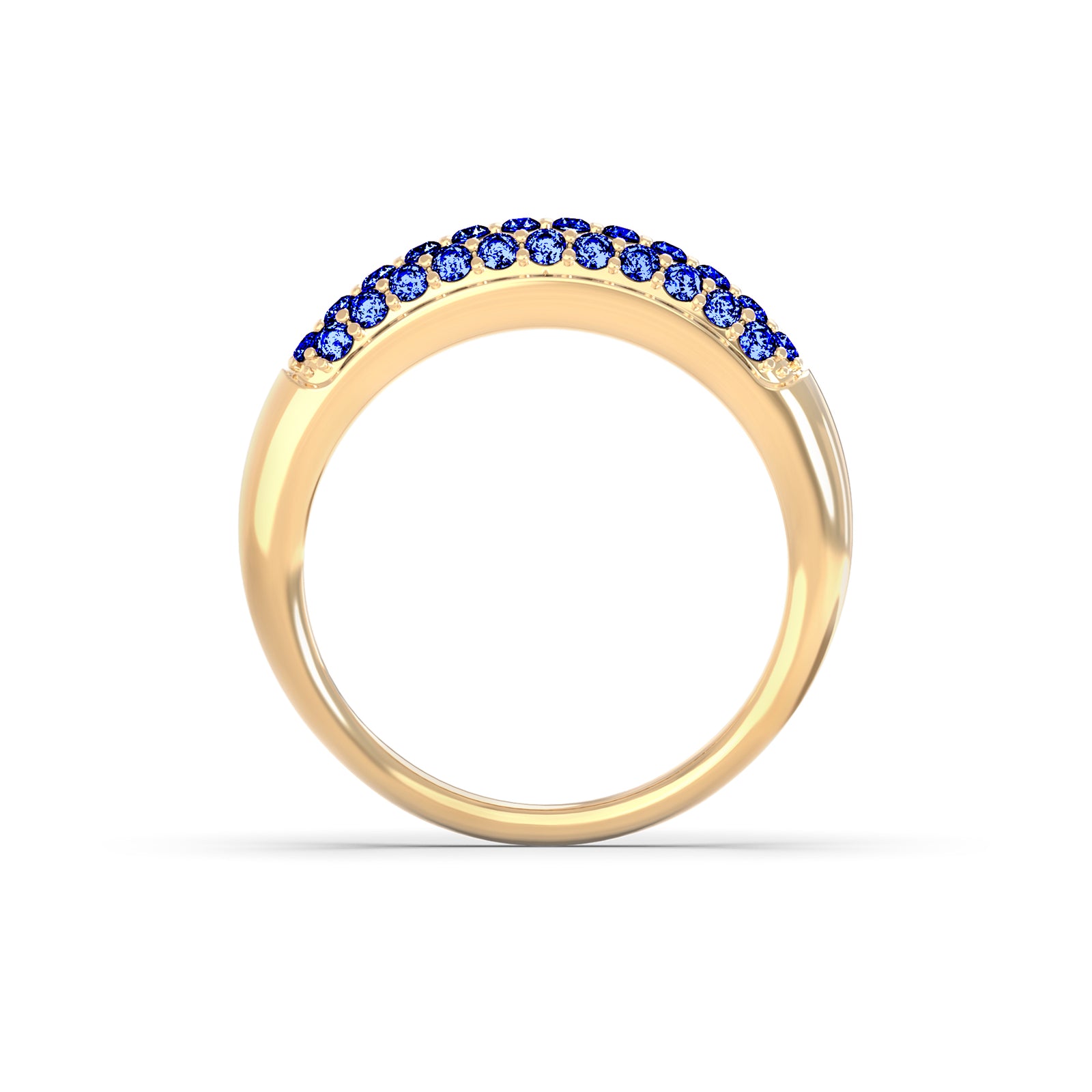 Adelaide Pavé Sapphire Ring in 14k Gold (September)