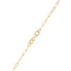 Personalized 1 Letter & 1 Grand Aquamarine Adelaide Mini Necklace in 14k Gold (March)
