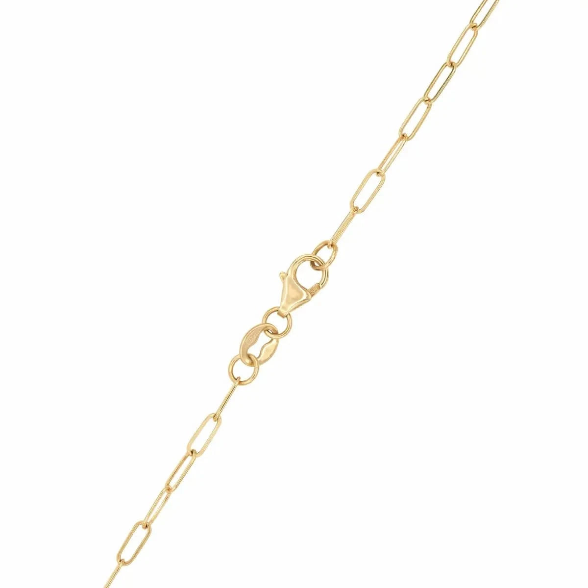 Warren Blush Sapphire Necklace on Adelaide Mini Chain in 14k Gold (October)
