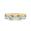 Barrington Aquamarine Band Ring with Diamonds in 14k Gold (March)
