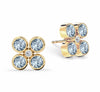 Barrington Quatrefoil Aquamarine & Diamond Earrings in 14k Gold (March)