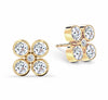 Barrington Quatrefoil Birthstone Earrings in 14k Gold