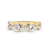 Barrington White Topaz Band Ring with Diamonds in 14k Gold (April)