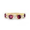 Barrington Ruby Band Ring with Diamonds in 14k Gold (July)