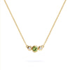 Barrington Peridot Necklace with Diamond Side Stones (August)