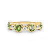 Barrington Peridot Band Ring with Diamonds in 14k Gold (August)