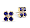 Barrington Quatrefoil Sapphire & Diamond Earrings in 14k Gold (September)