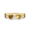 Barrington Citrine Band Ring with Diamonds in 14k Gold (November)