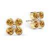Barrington Quatrefoil Citrine & Diamond Earrings in 14k Gold (November)
