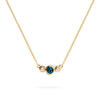 Barrington Atlantic Blue Topaz Necklace with Diamond Side Stones (December)