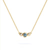 Barrington Nantucket Blue Topaz Necklace with Diamond Side Stones (December)