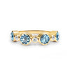 Barrington Nantucket Blue Topaz Band Ring with Diamonds in 14k Gold (December)