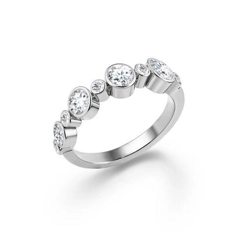 Barrington Birthstone Band Ring in 14k Gold - White Gold