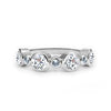 The Vault: Barrington Diamond Band Ring with Aquamarines, White Gold Size 6.5