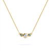 Barrington Diamond Necklace with Alexandrite Side Stones in 14k Gold (June)