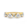 Barrington Diamond Band Ring with Aquamarines in 14k Gold (March)