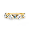 Barrington Diamond Band Ring with Alexandrites in 14k Gold (June)