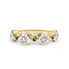 Barrington Diamond Band Ring with Peridots in 14k Gold (August)
