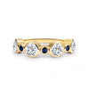 Barrington Diamond Band Ring with Sapphires in 14k Gold (September)