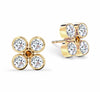 Barrington Quatrefoil Diamond & Citrine Earrings in 14k Gold (November)